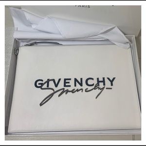 Givenchy Signature Logo Leather Pouch